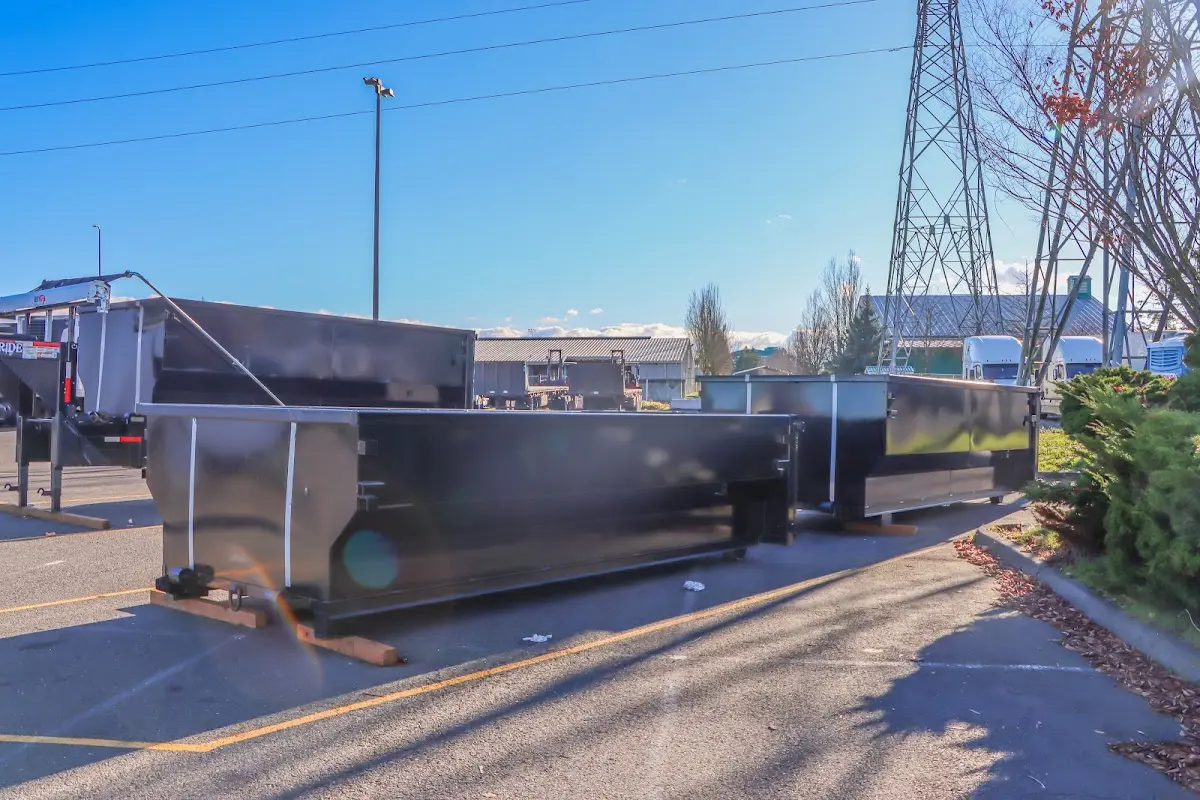 Roll-off dumpster ready for waste disposal at job site for Estate Cleanout Dumpster Rental in Ferndale